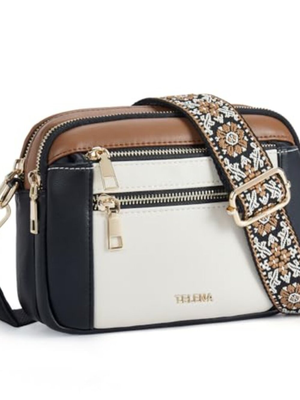 Vegan Leather Crossbody Bag Small Quilted Shoulder Purse Wide Strap Women
